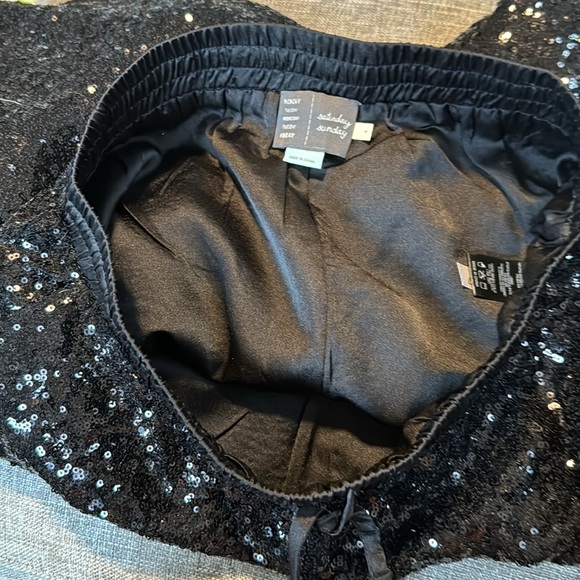 Anthropologie Saturday Sunday Black Sequin Joggers Size Medium - Picture 8 of 12